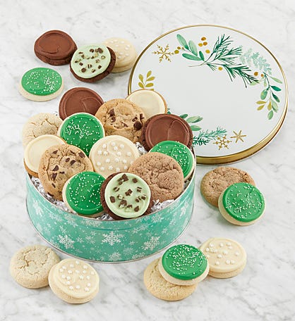 Shimmering Holiday Cookie Gift Tin